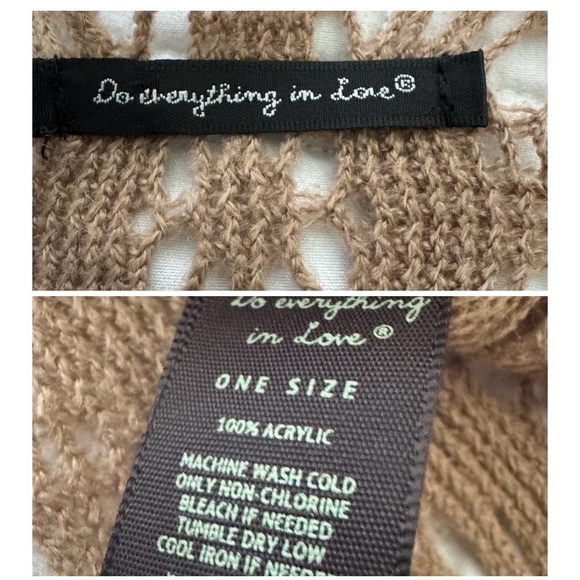 Do Everything in Love Tan BOHO Western Brown Fringe Kimono Cardigan One Size - Picture 8 of 10